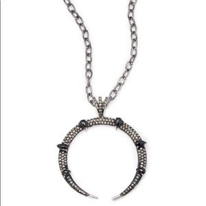Bavna Champagne Diamond and Black Spinel Necklace